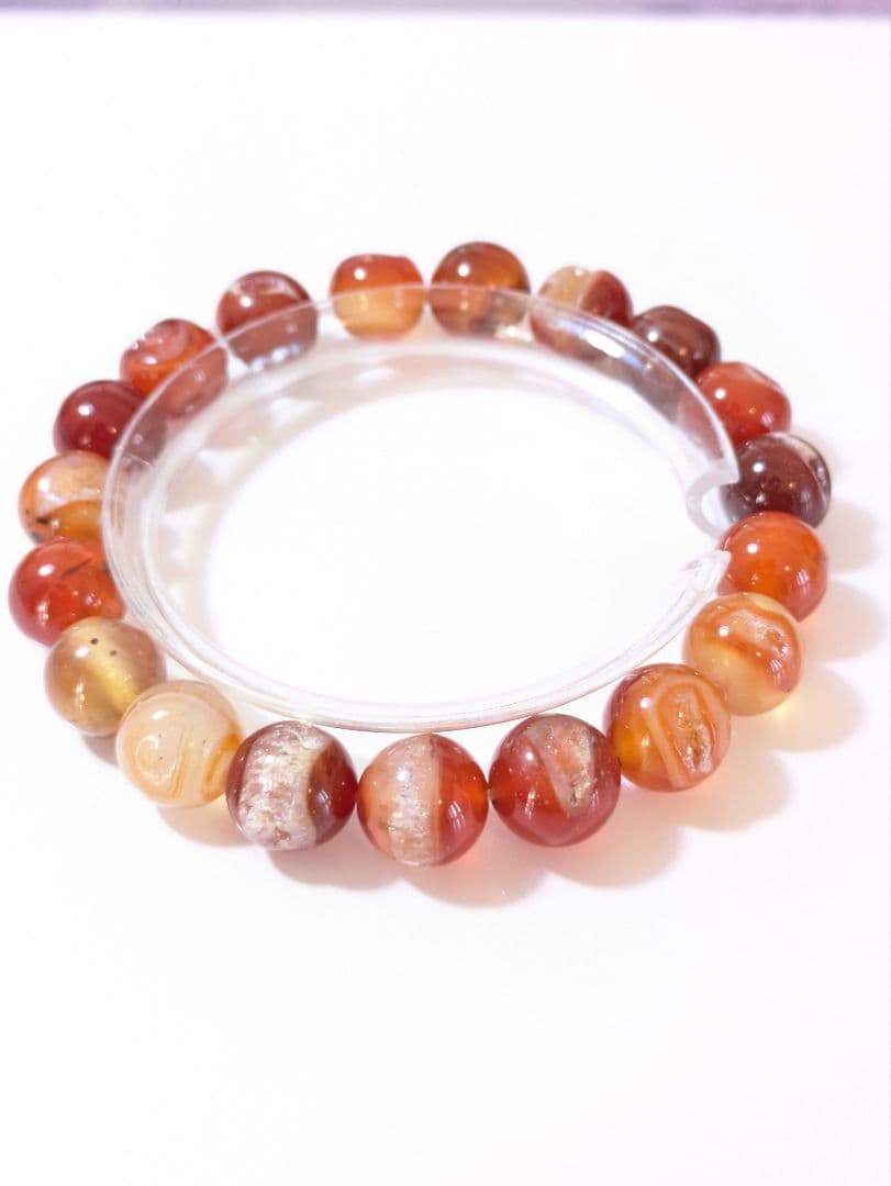 高品質 笑口アメジスト、レッドメノウブレスレットのセット