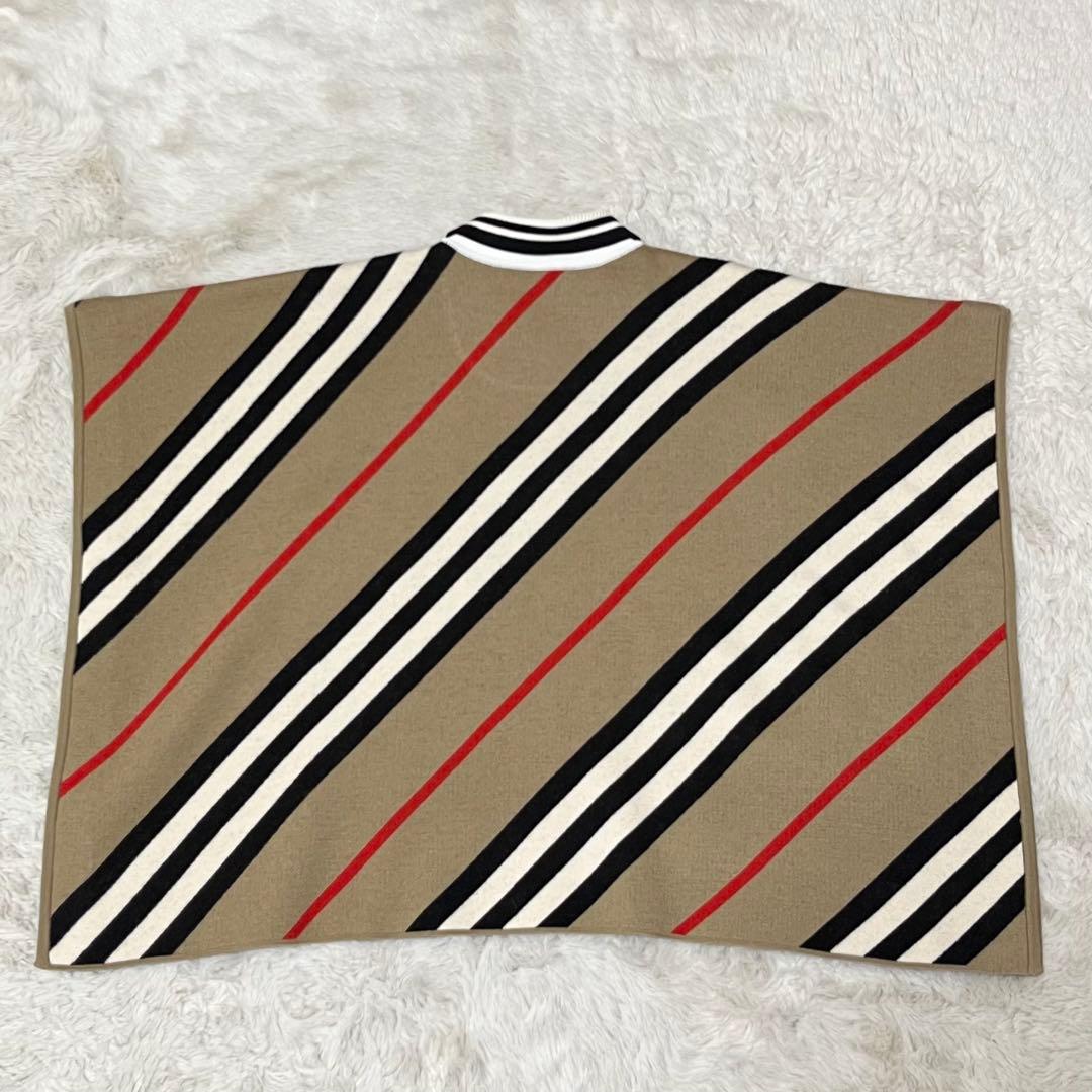 美品　現行　BURBERRY ポンチョ　ケープ　ニット　ノバカラー　キッズ　L