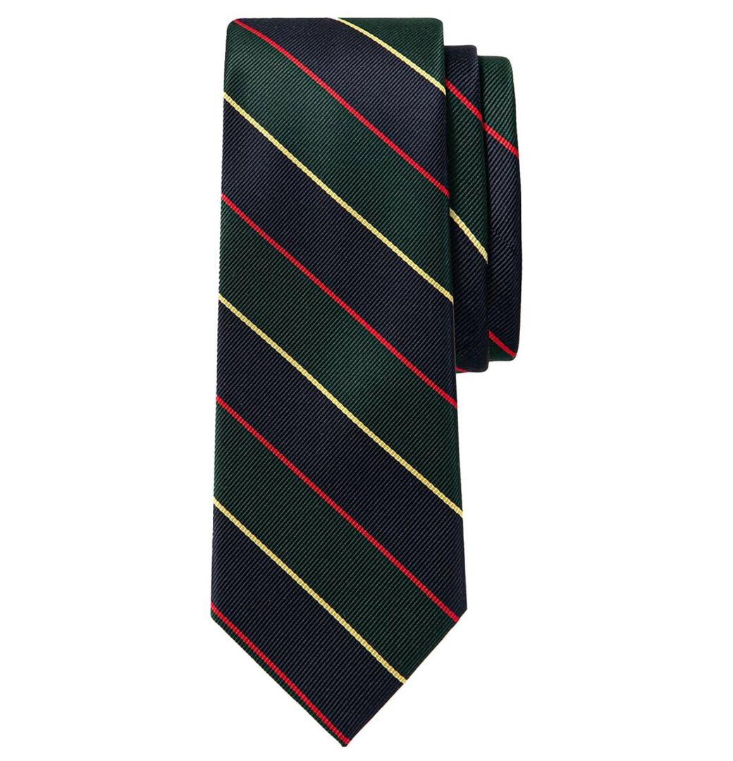 Brooks Brothers レップタイ シルク100%/グリーン【送料無料】