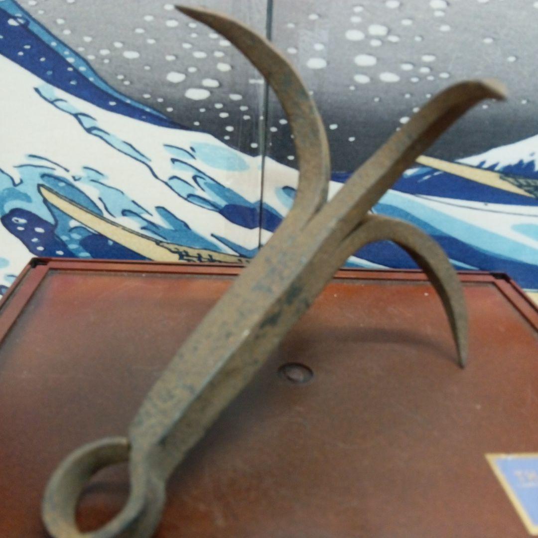 江戸時代忍者七つ道具Ninja海外コレクター向き稀少レア重厚古鉄製鉄鈎鈎縄当時物