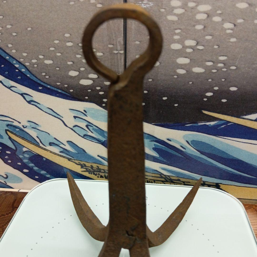 江戸時代忍者七つ道具Ninja海外コレクター向き稀少レア重厚古鉄製鉄鈎鈎縄当時物