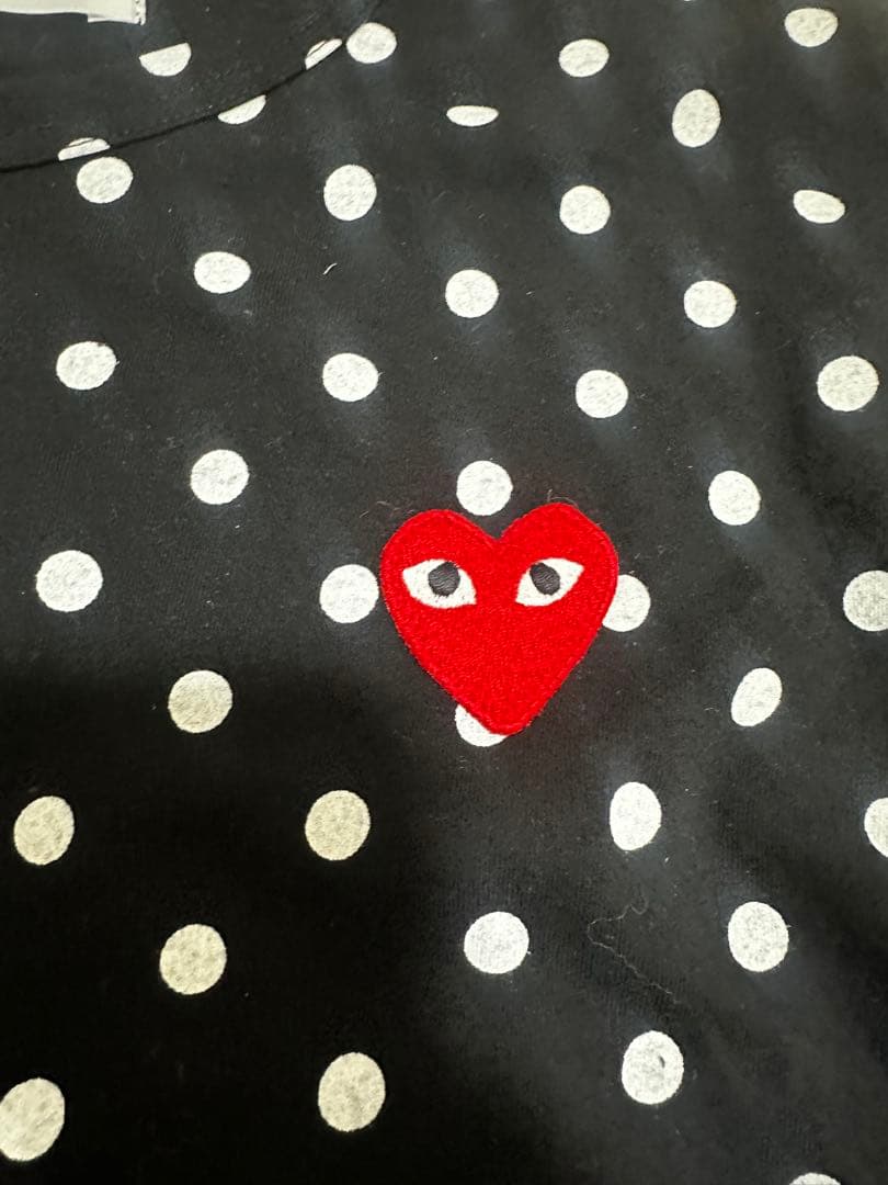 COMME des GARÇONS ドット柄長袖Tシャツ S