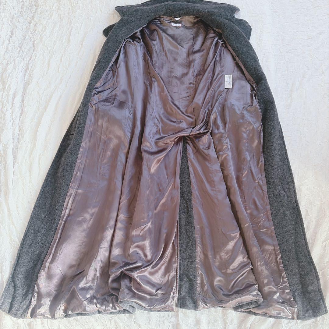 【マックスアンドコー】カシミヤ混 マキシ丈 女優襟 ゆったり ロングコート