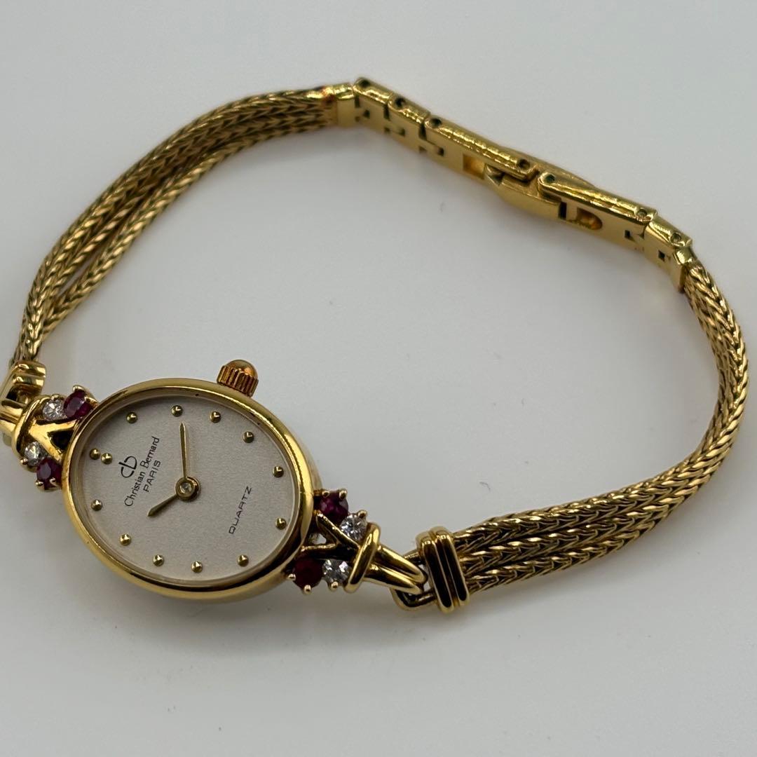 動作未確認　クリスチャンベルナール　ラインストーン　ゴールド　クォーツ