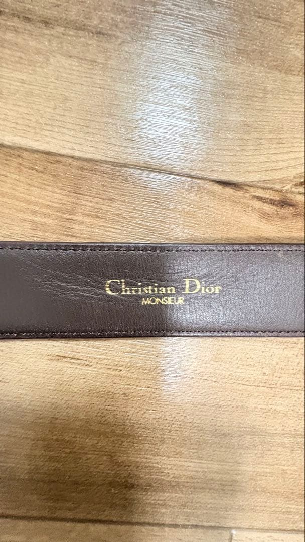 Christian Dior ブラウンレザーベルト
