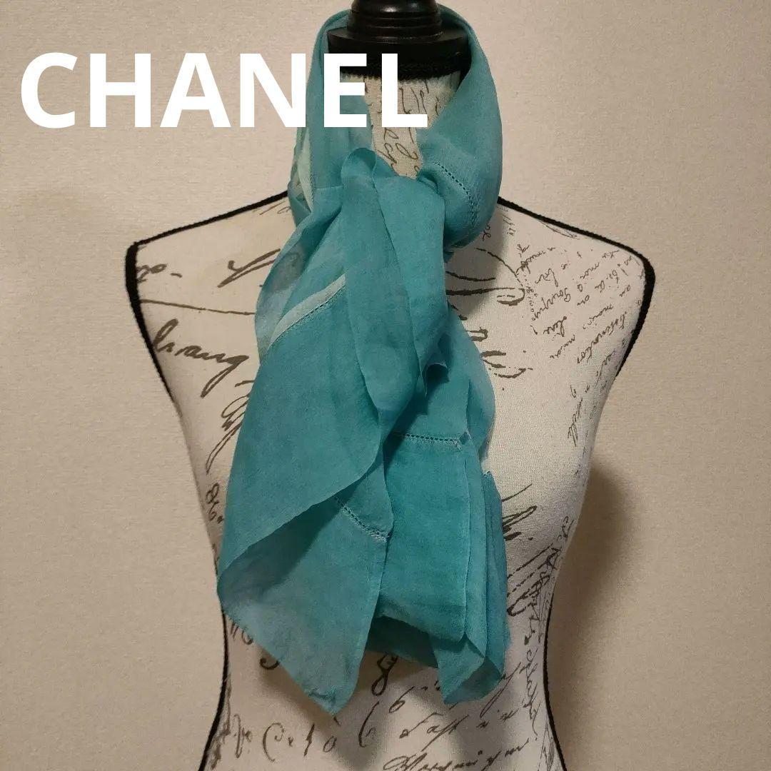 l21 CHANEL　シャネル　ストール　スカーフ　シルク100