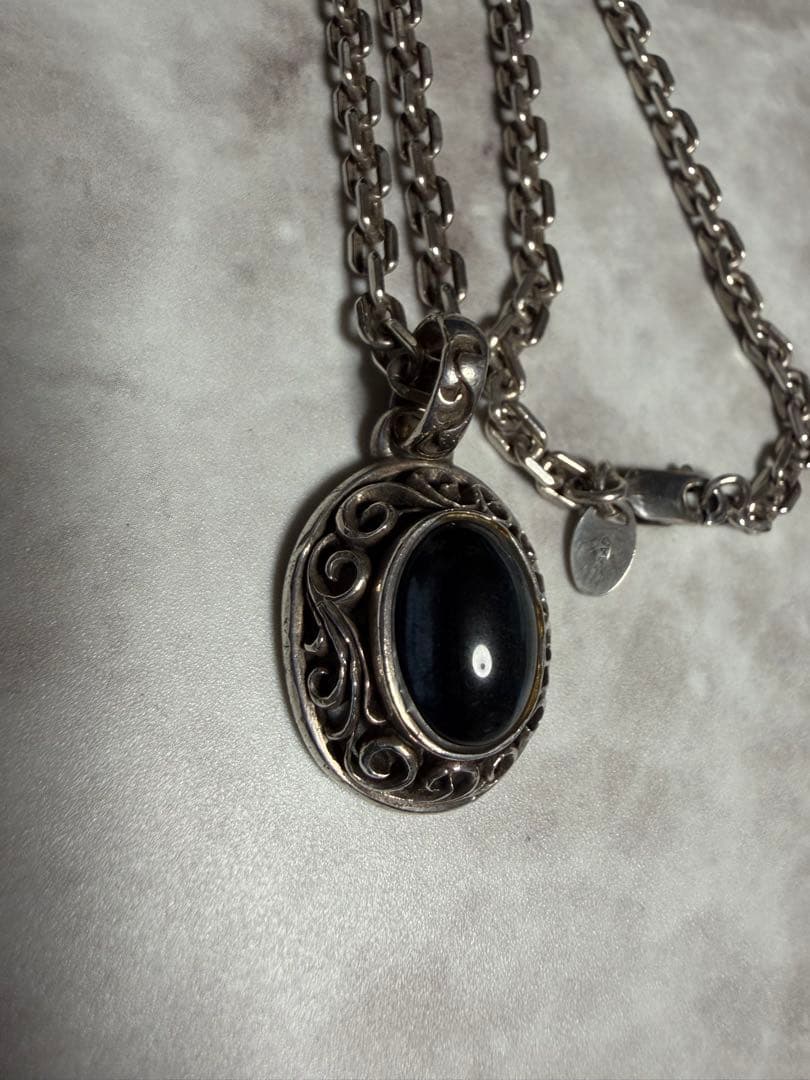 SAAD ネックレス シルバー 925 ブラック