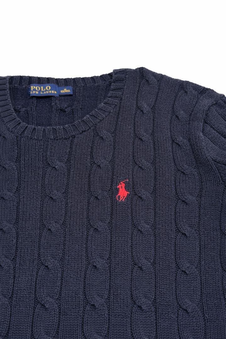 【極美品】POLO RALPH LAUREN ケーブルセーター ポニー刺繍