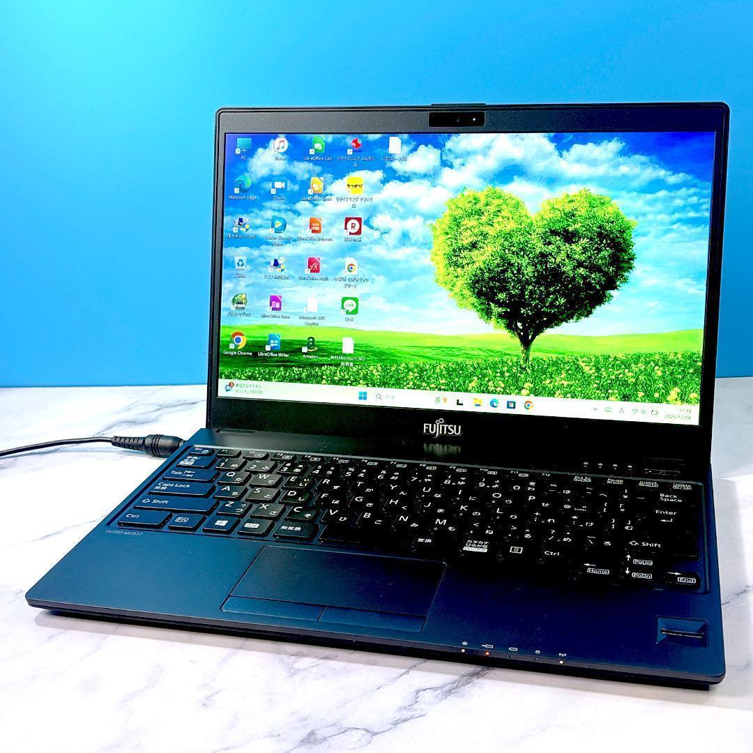 超薄型軽量☆メモリ8GB・SSDで快速★指紋認証★Win11☆ノートパソコン