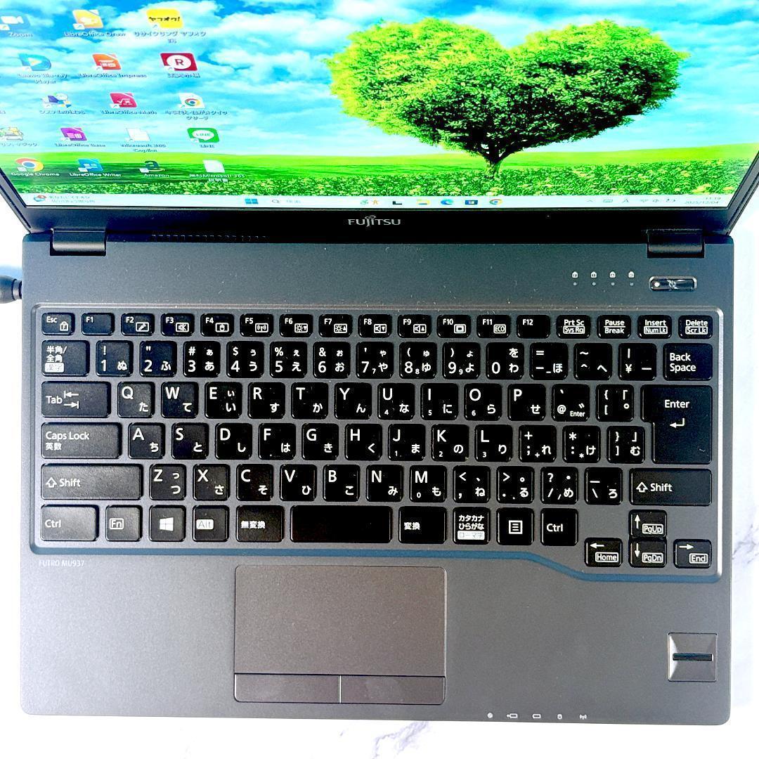 超薄型軽量☆メモリ8GB・SSDで快速★指紋認証★Win11☆ノートパソコン