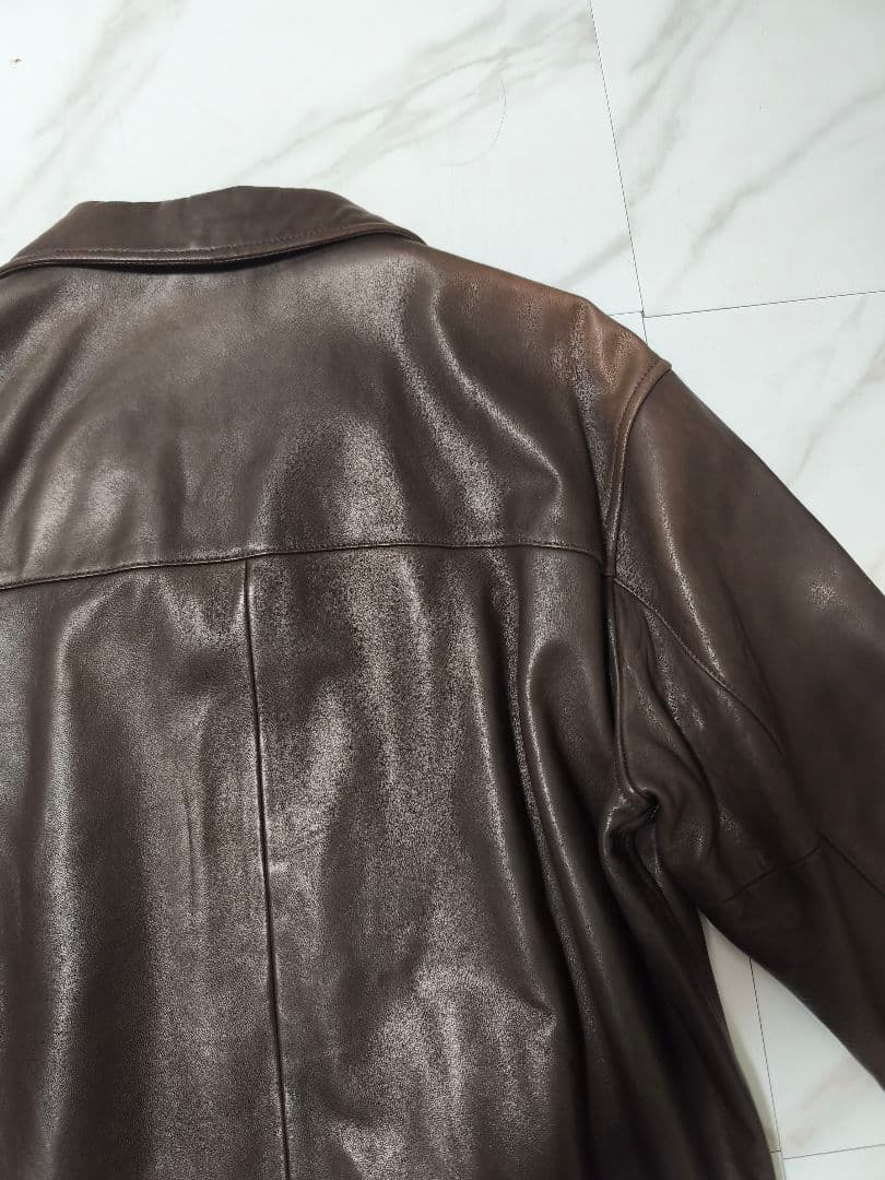 90s ポロラルフローレン スウィングトップ ラムレザー 羊革 M ジャケット