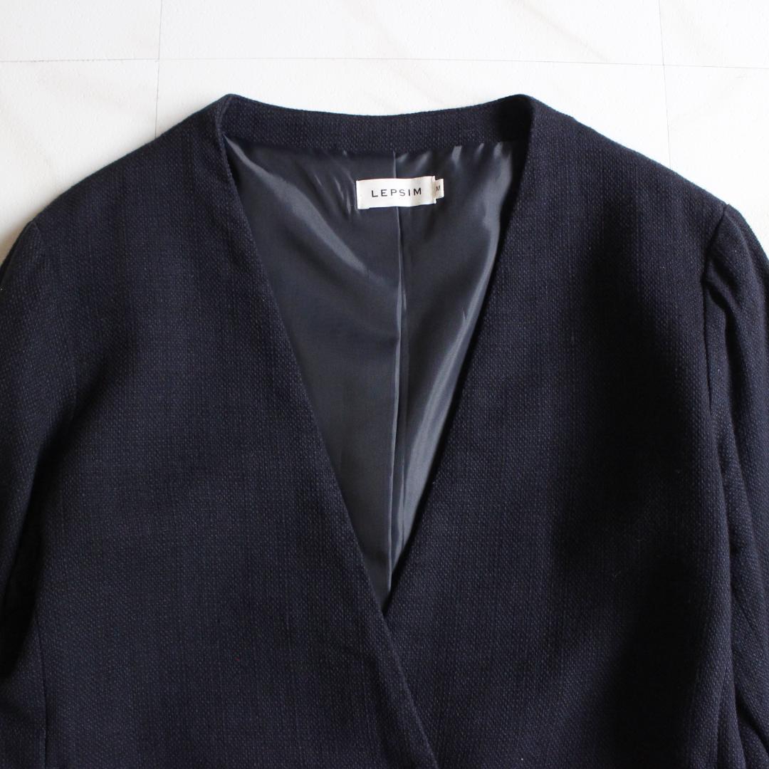 LEPSIM セットアップスーツ M リネン ノーカラージャケット パンツ