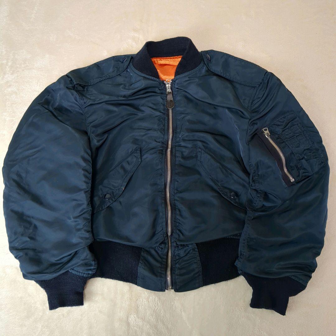 80s アルファ Lー2B エアフォースブルー USA製 短丈