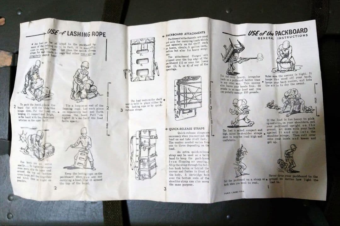 アメリカ軍実物放出品　パックボード