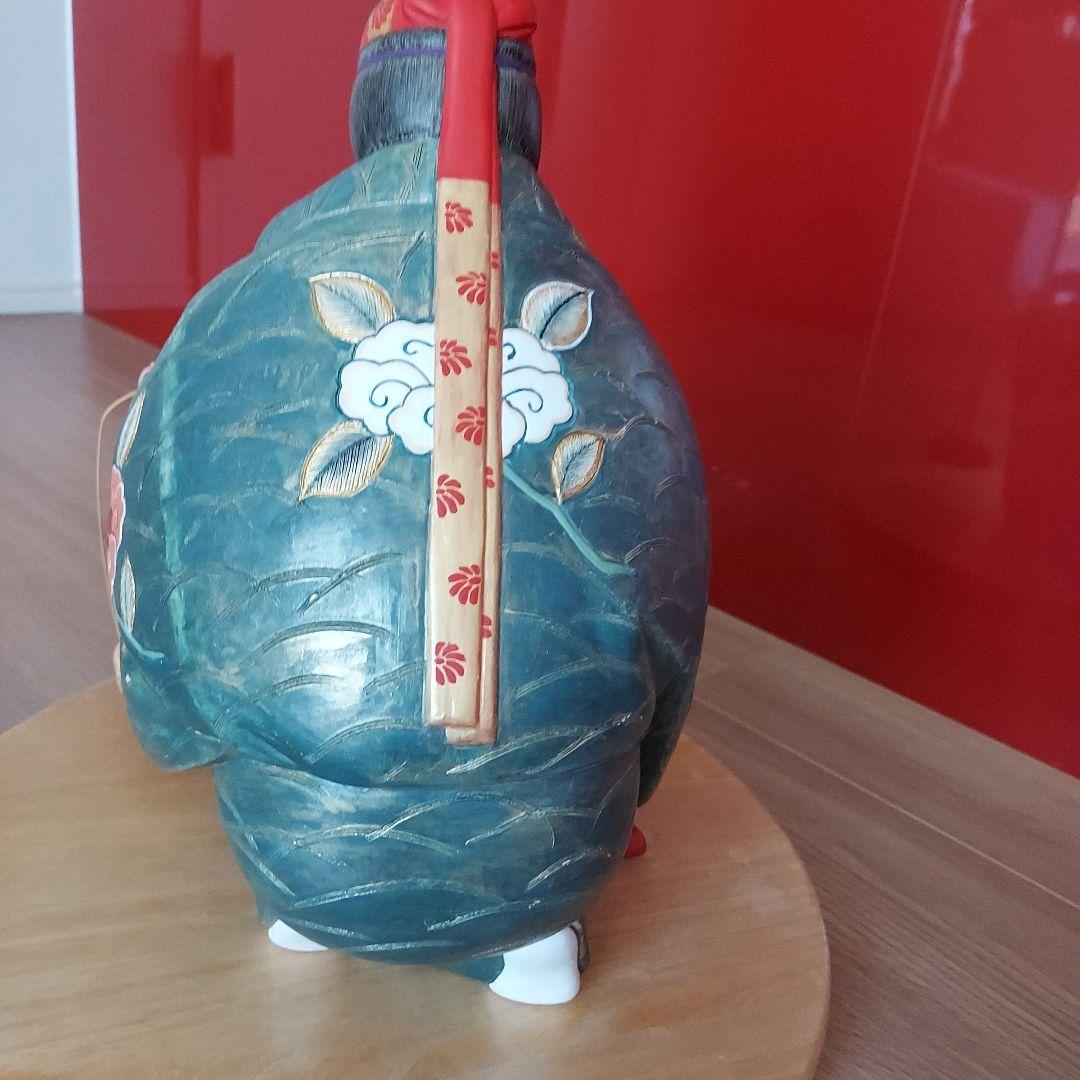 井上 あき子作 博多人形『花篭』置物 陶器