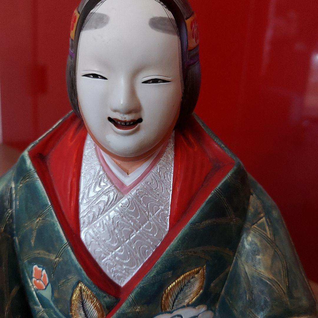 井上 あき子作 博多人形『花篭』置物 陶器