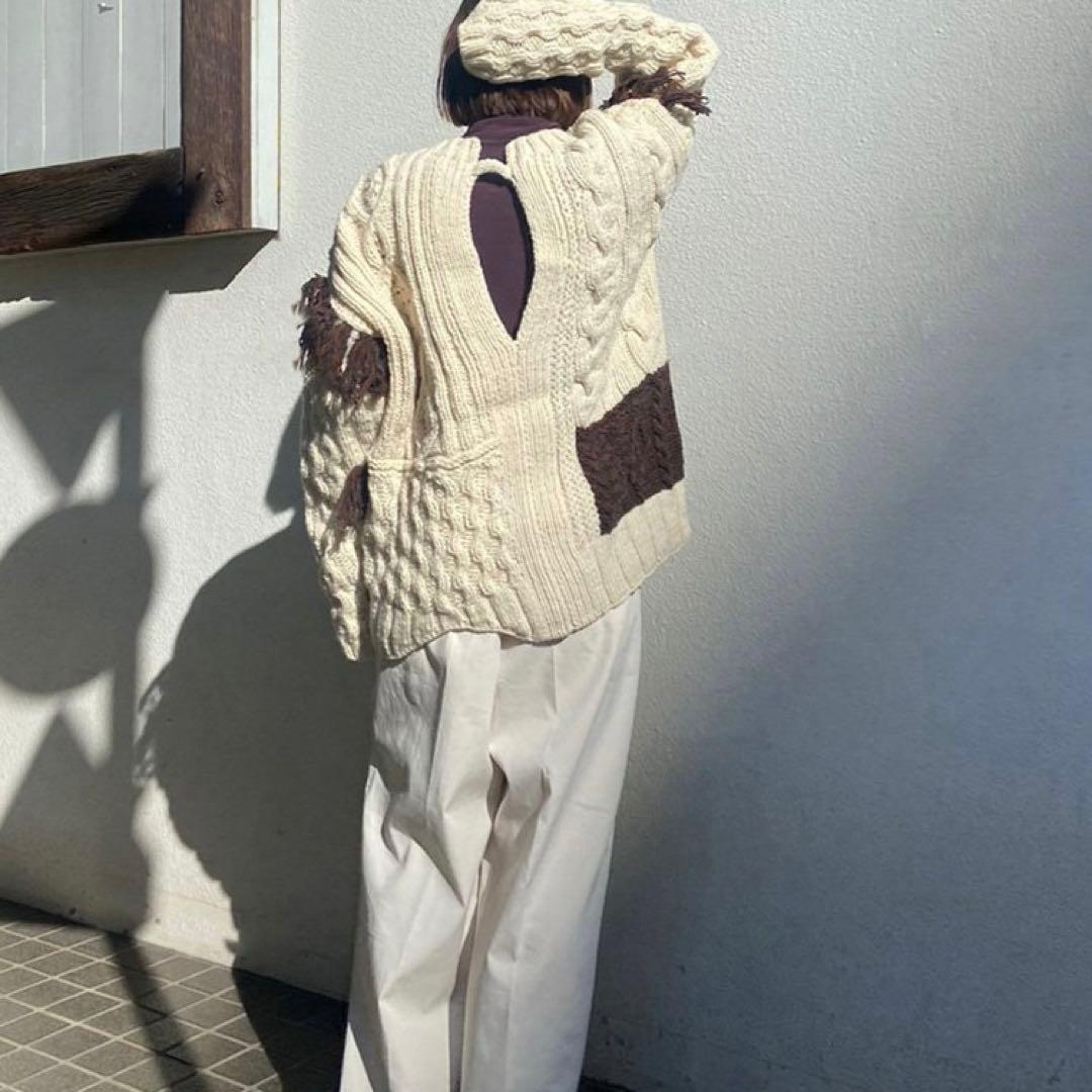 todayful パッチワークハンドニット