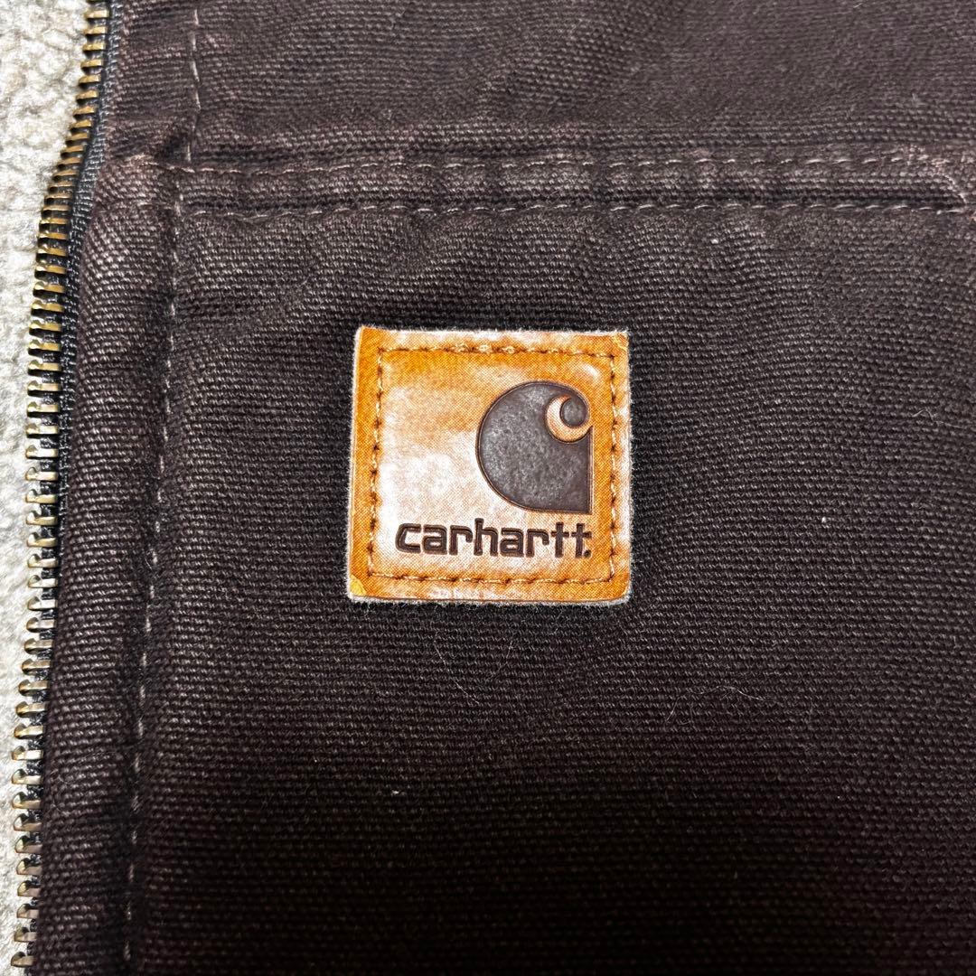 極上 90s カーハート ダックベスト ボア v26 DKB size:L