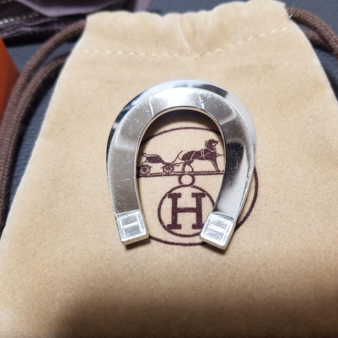 HERMES 馬蹄型マネークリップ シルバー