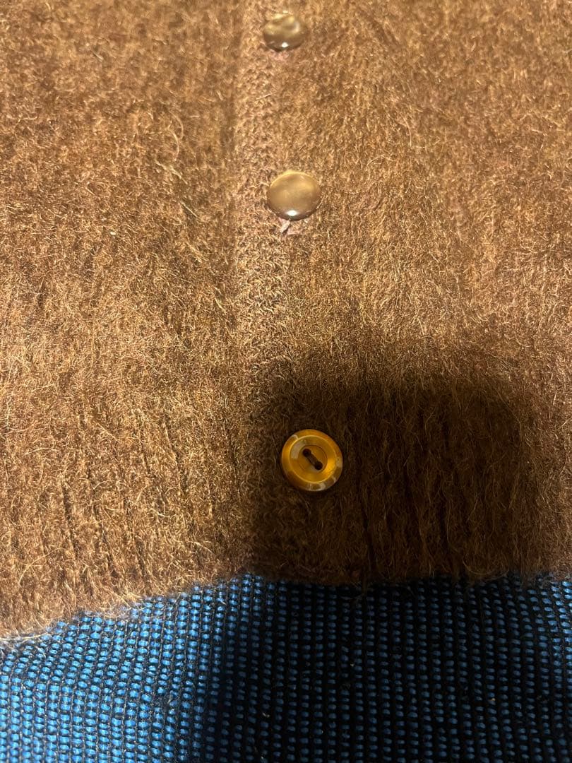 60s Brent ブラウン モヘアカーディガン