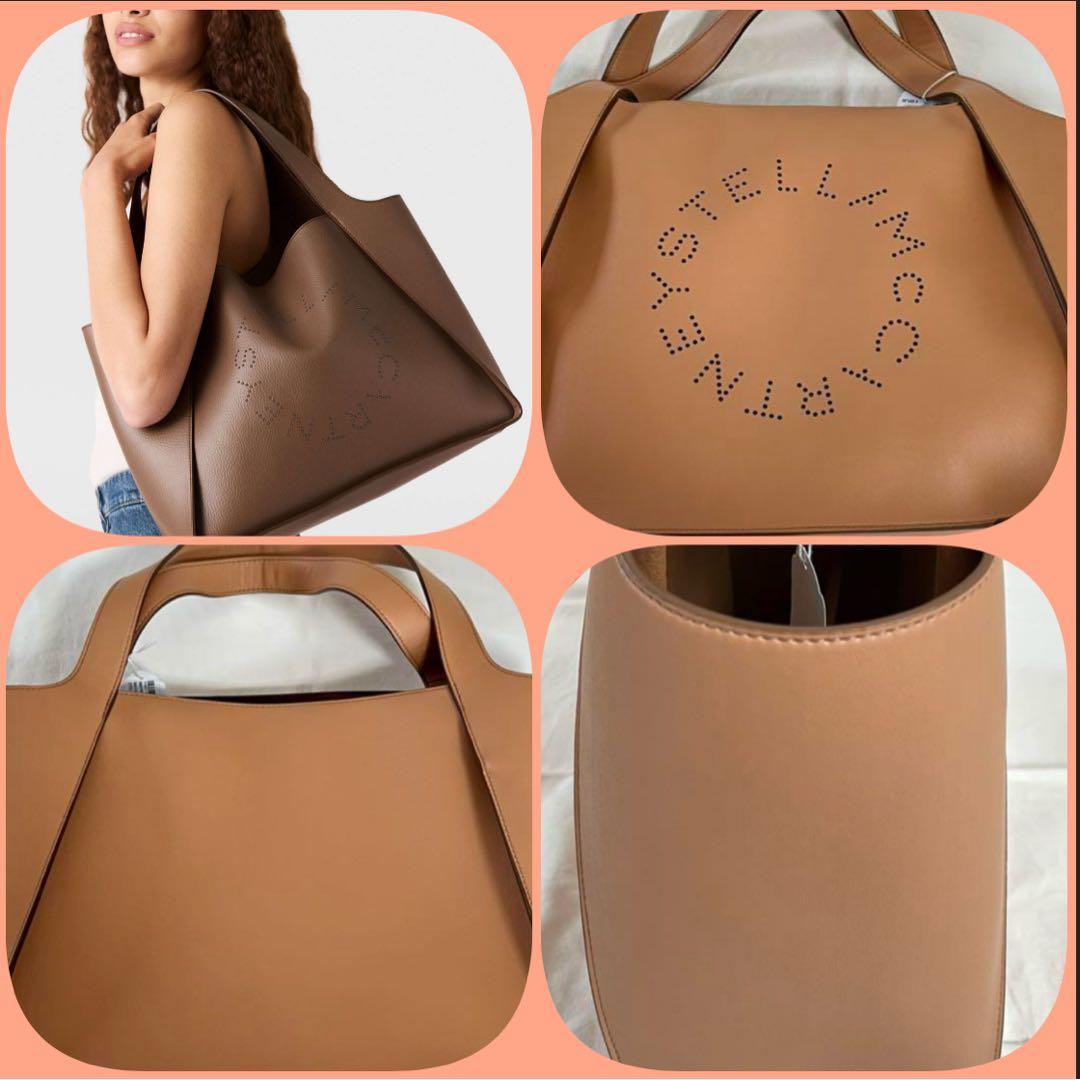 美品⚫︎ステラ マッカートニー ロゴ トート バッグ⚫︎キャメル