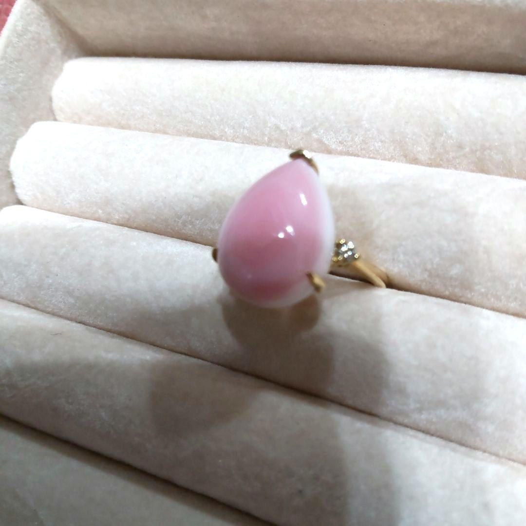 【未使用】ＧＳＴＶ Ｋ１８ ＹＧ コンクシェル リング