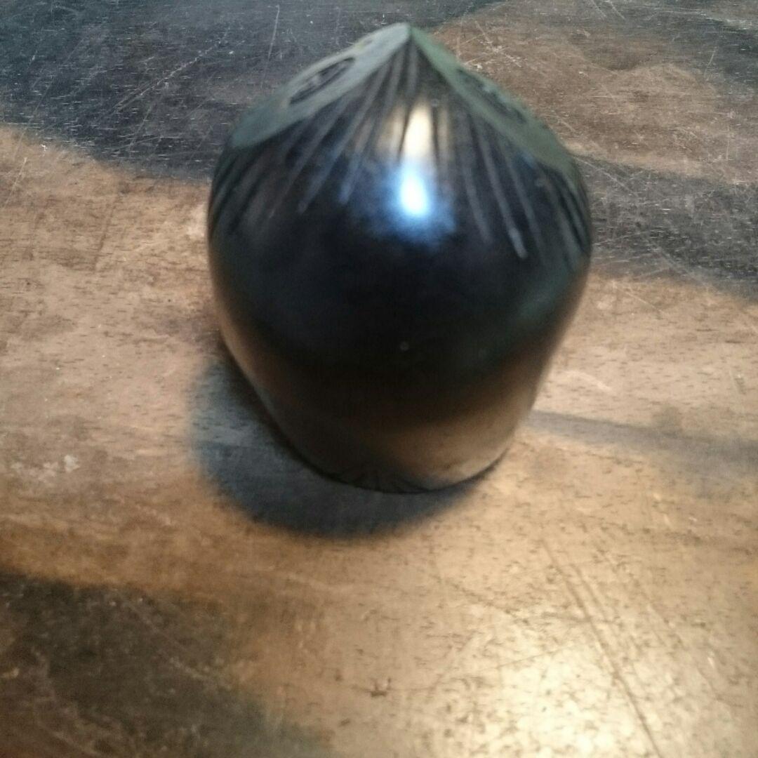 黒柿　フクロウ　梟　ふくろう　木彫　根付