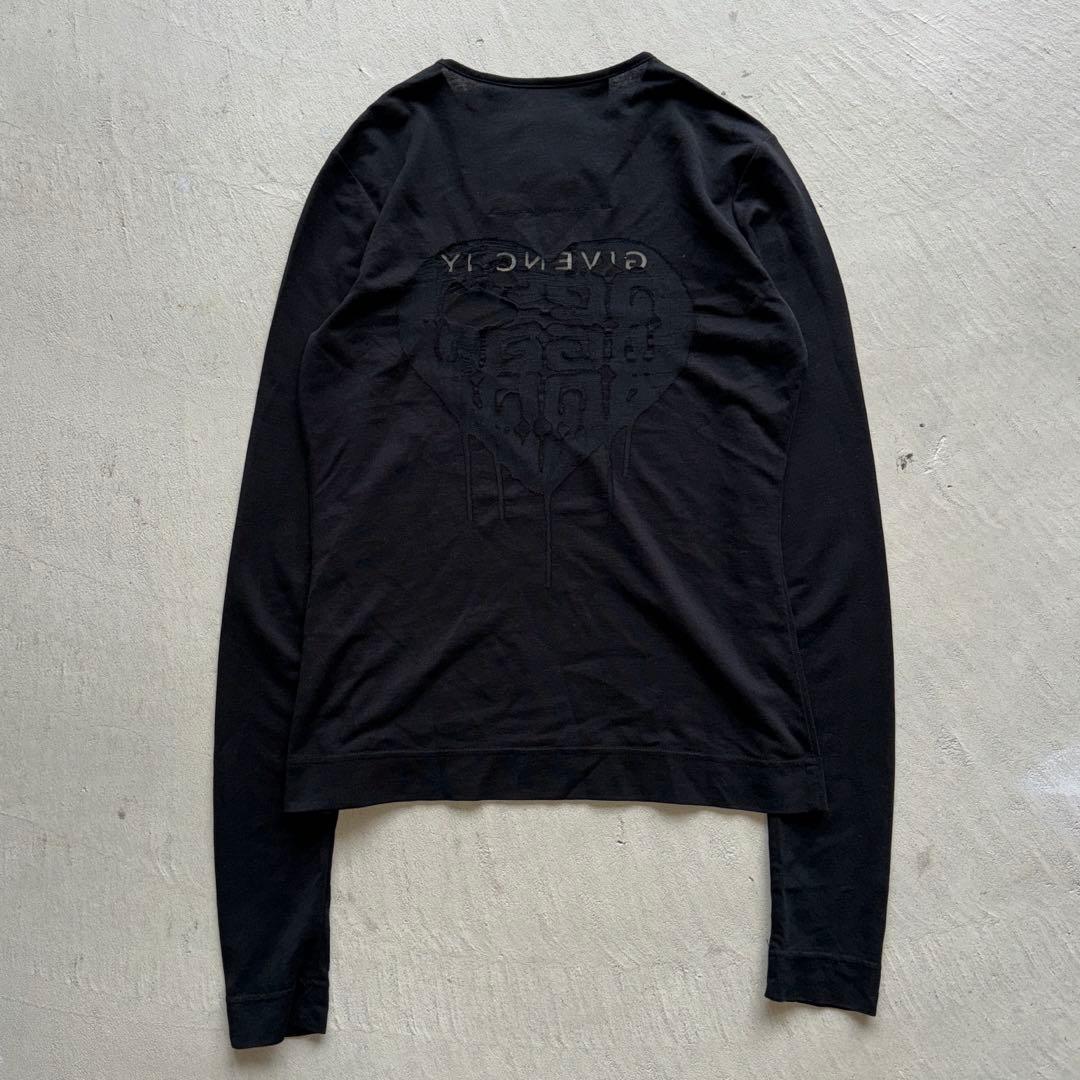 トップス givenchy heart sheer l/s black archive