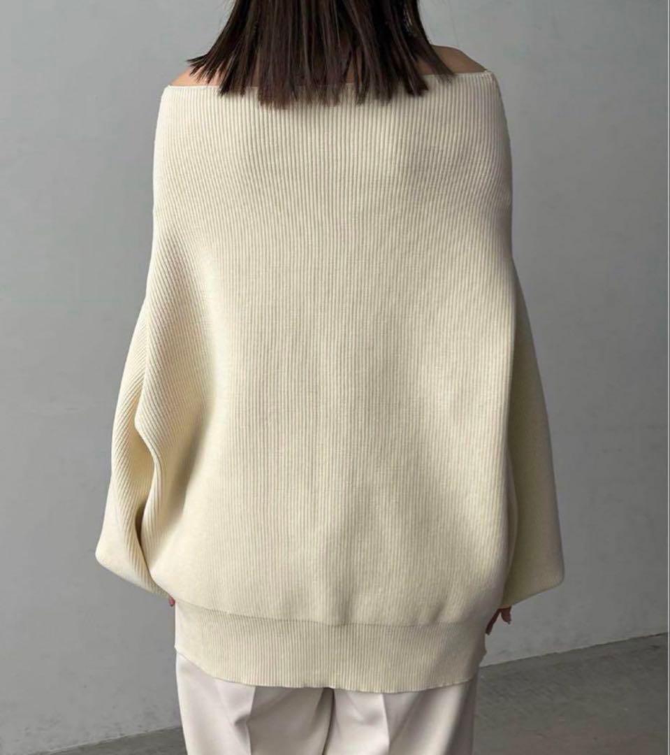 C.L Wジップボートネックニット カプリシュレマージュ