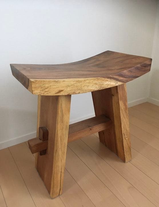 美品　無垢チーク　椅子　ディスプレイ台