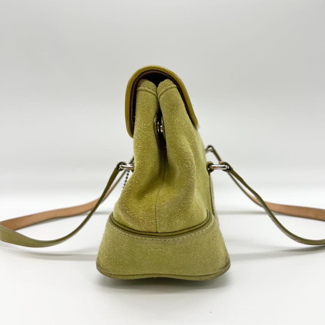 バッグ Coach Tote Bag Soho Suede Yellow-Green