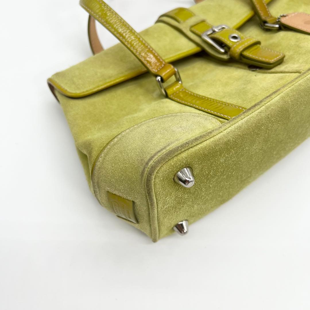 バッグ Coach Tote Bag Soho Suede Yellow-Green