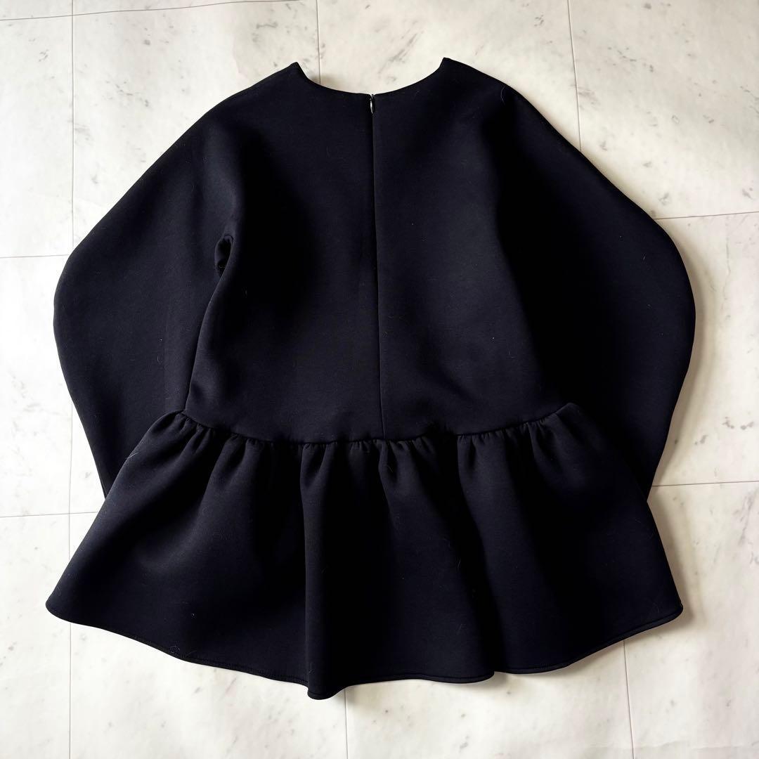 未使用近い ツルバイマリコオイカワ 洗える キリル フリル ペプラムトップス F