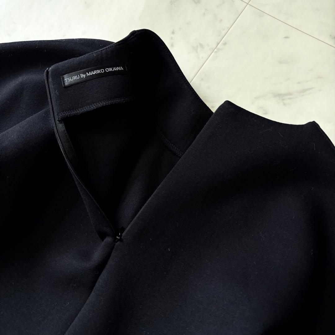 未使用近い ツルバイマリコオイカワ 洗える キリル フリル ペプラムトップス F