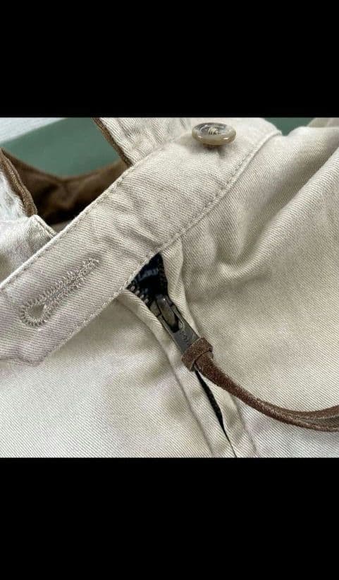 ラルフローレン　スイングトップ　短丈　襟コーデュロイ　ベージュ　裏地チェック