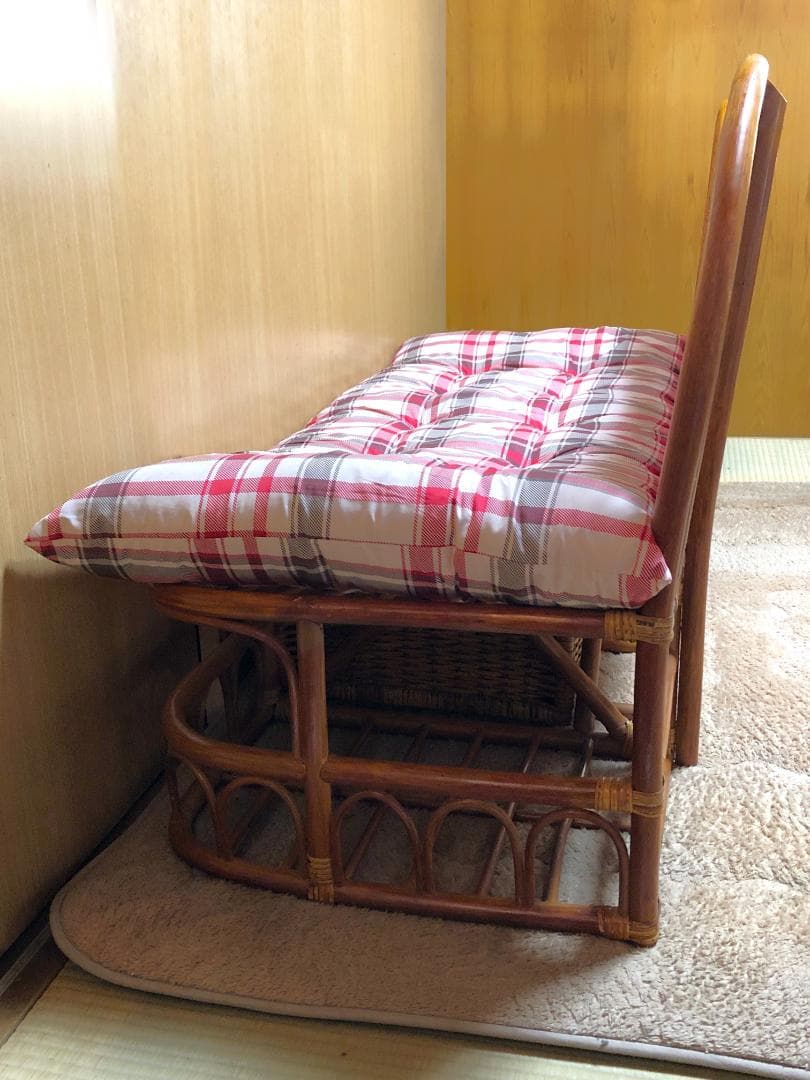 籐ラタン製カウチソファ送料込み