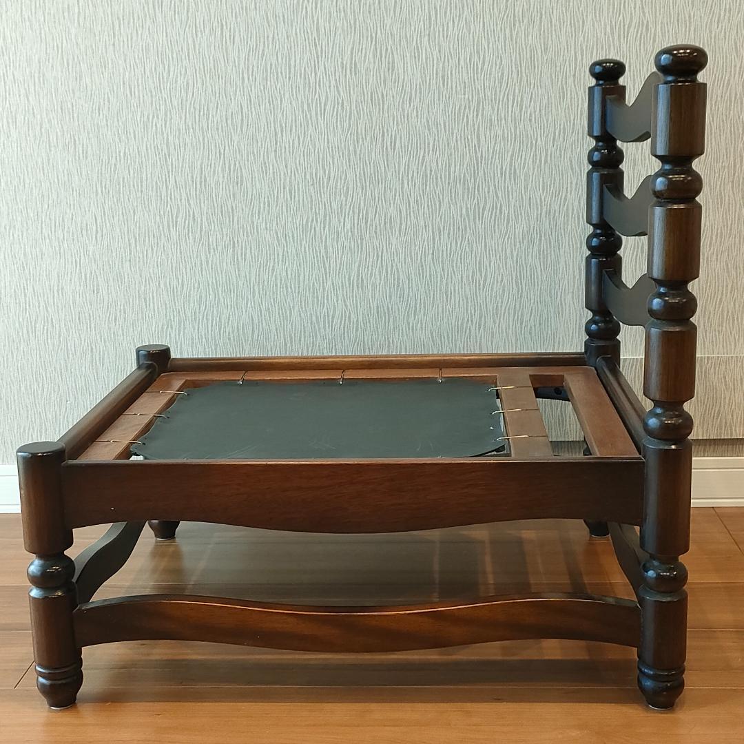 ナガノインテリア　一人掛けソファ　クラシカル　クッション付き①