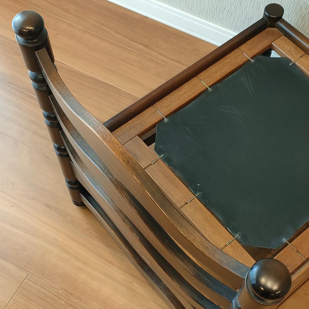 ナガノインテリア　一人掛けソファ　クラシカル　クッション付き①