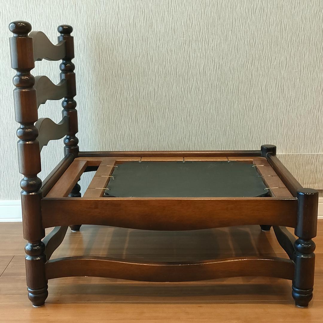 ナガノインテリア　一人掛けソファ　クラシカル　クッション付き①