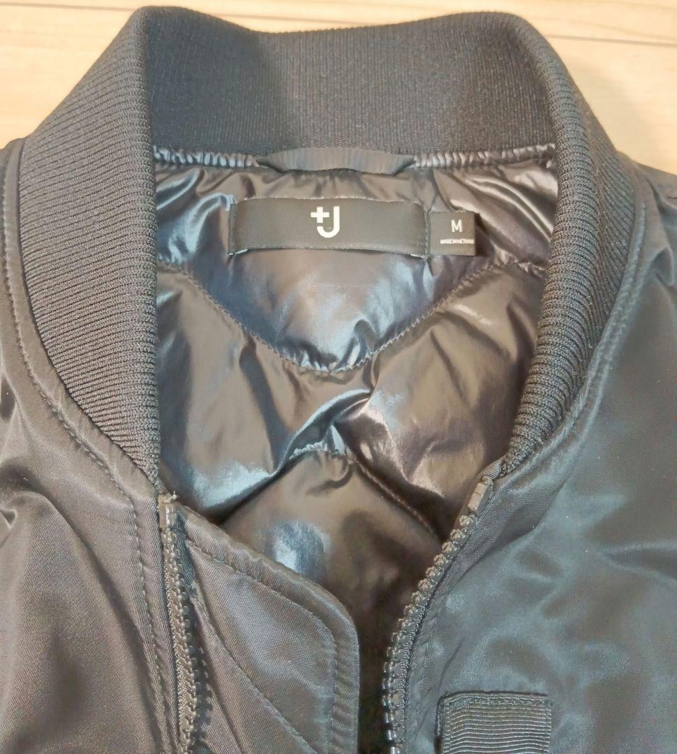 美品ユニクロ+J ハイブリッドダウンオーバーサイズMA-1ブルゾン M ブラック