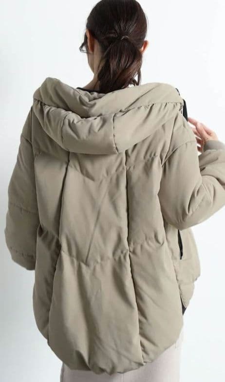 CLOVE フードミドルダウンブルゾン