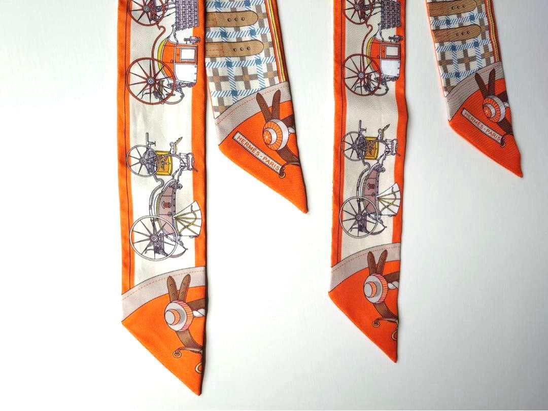 【美品】エルメス ツイリー 馬車の変遷　(一本のみ)