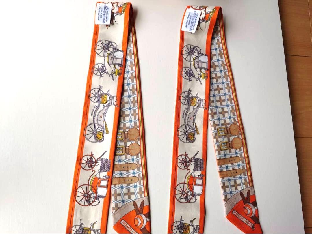 【美品】エルメス ツイリー 馬車の変遷　(一本のみ)