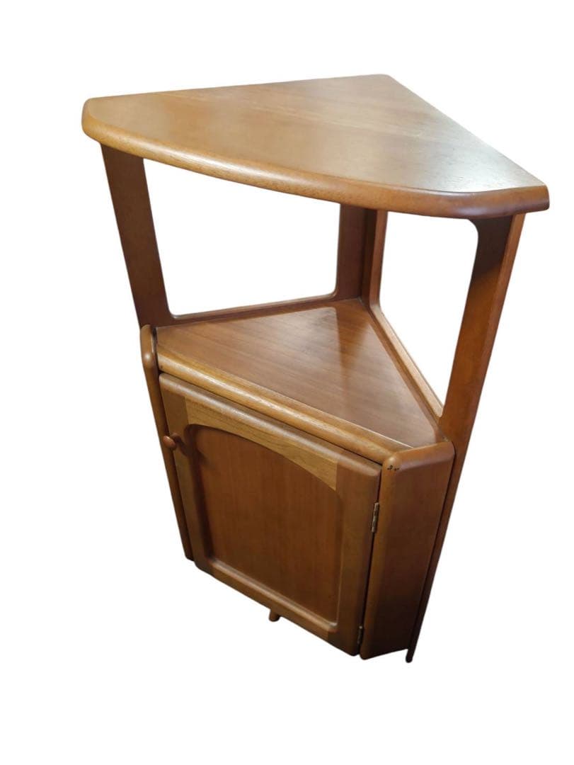 Karimoku カリモク 三角コーナータイプ 電話台 花台 収納棚