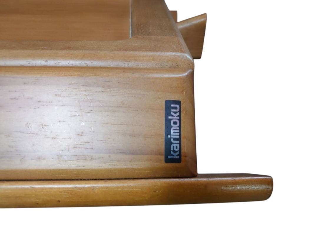 Karimoku カリモク 三角コーナータイプ 電話台 花台 収納棚