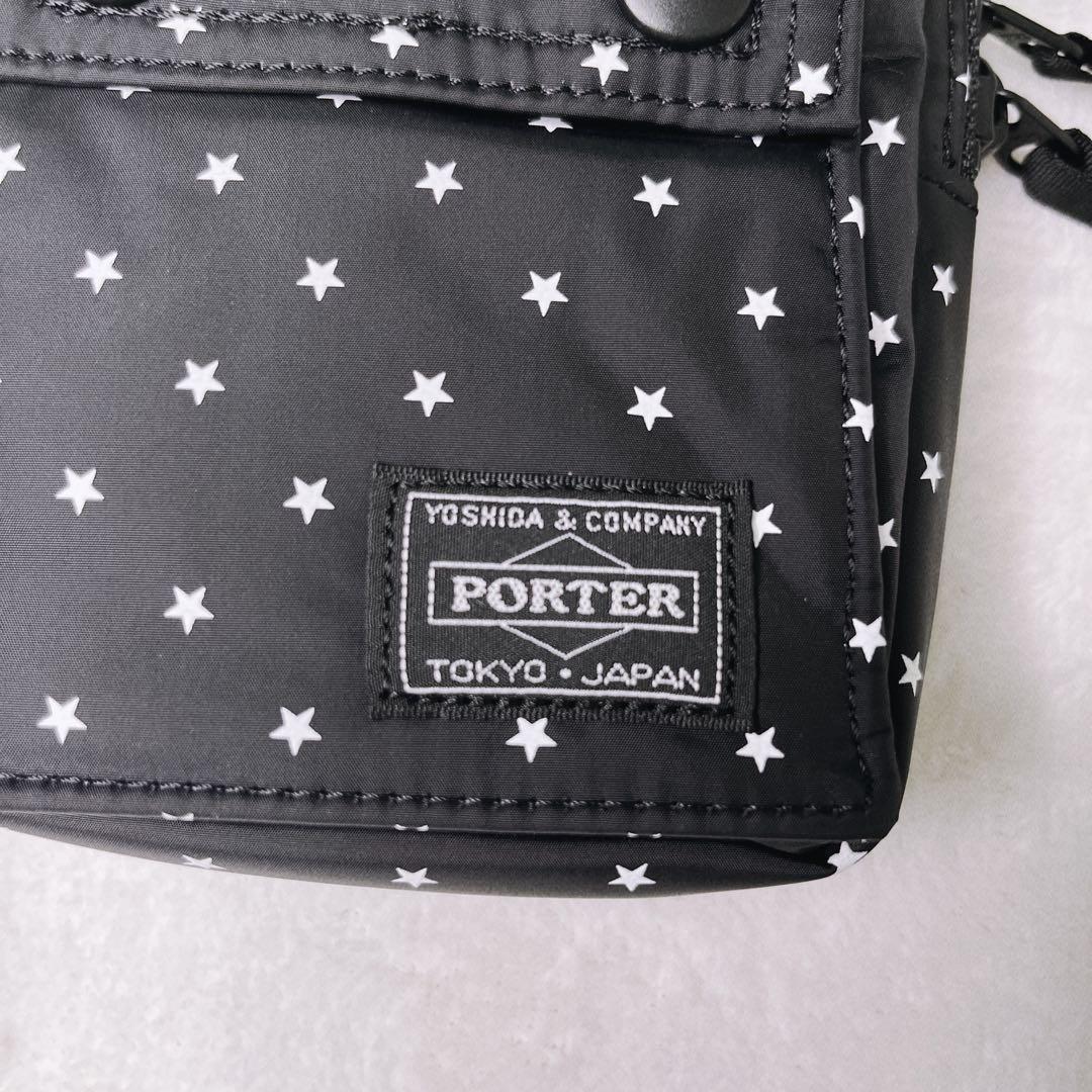 (極美品) HEAD PORTER スター柄　ショルダーバッグ　カメラ収納