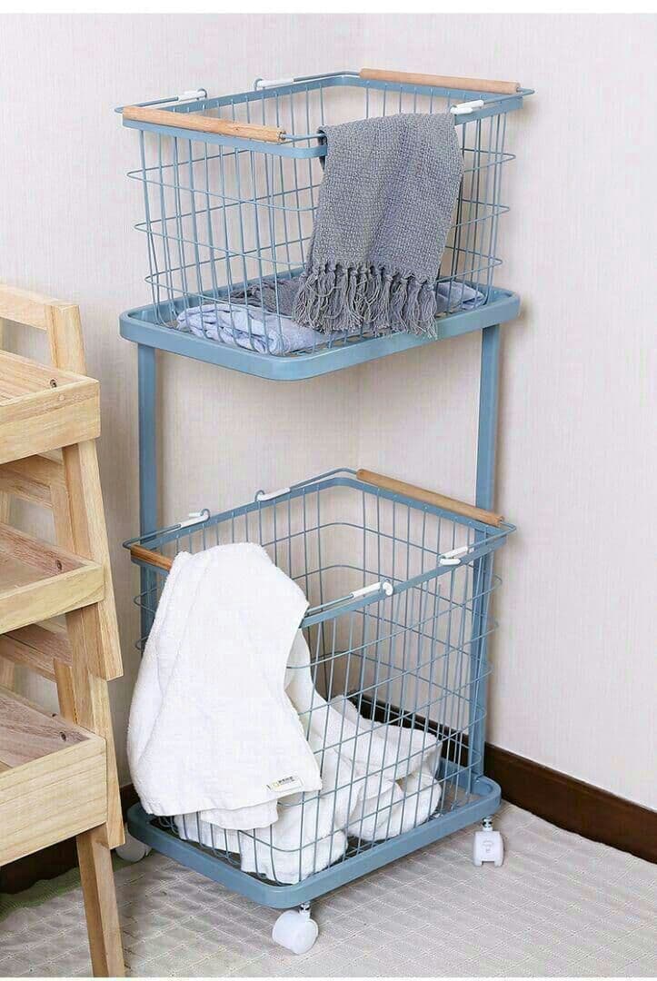 多機能汚れた衣類収納バスケット 洗濯かご2