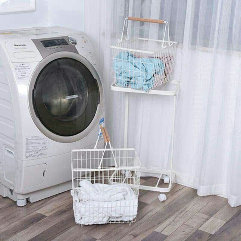 多機能汚れた衣類収納バスケット 洗濯かご2