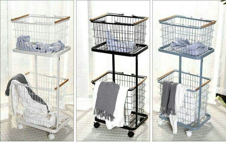 多機能汚れた衣類収納バスケット 洗濯かご2