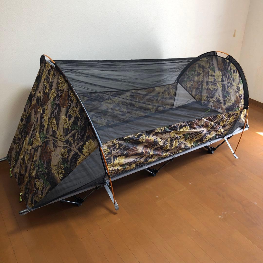 コット一体型ソロ用テント　折りたたみ式コットキャンプ